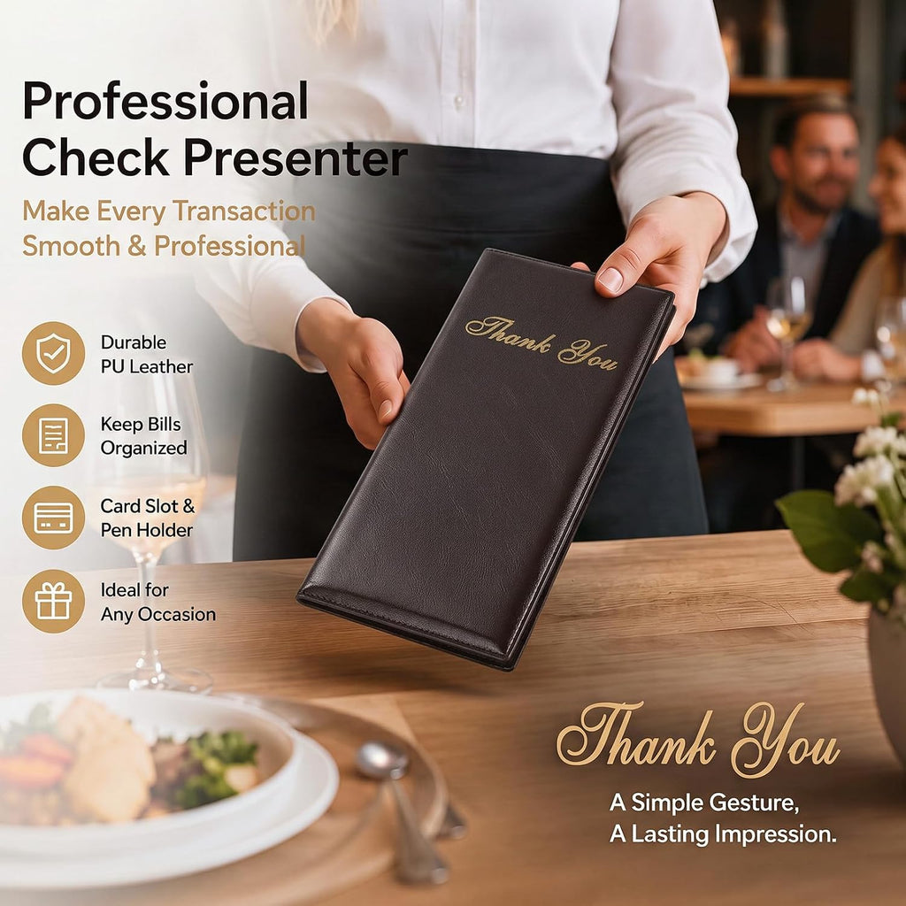 60 Pcs Check Presenters for Restaurants, Guest Bill Card Holders Restaurant Check Presenters Restaurant Tip Holders