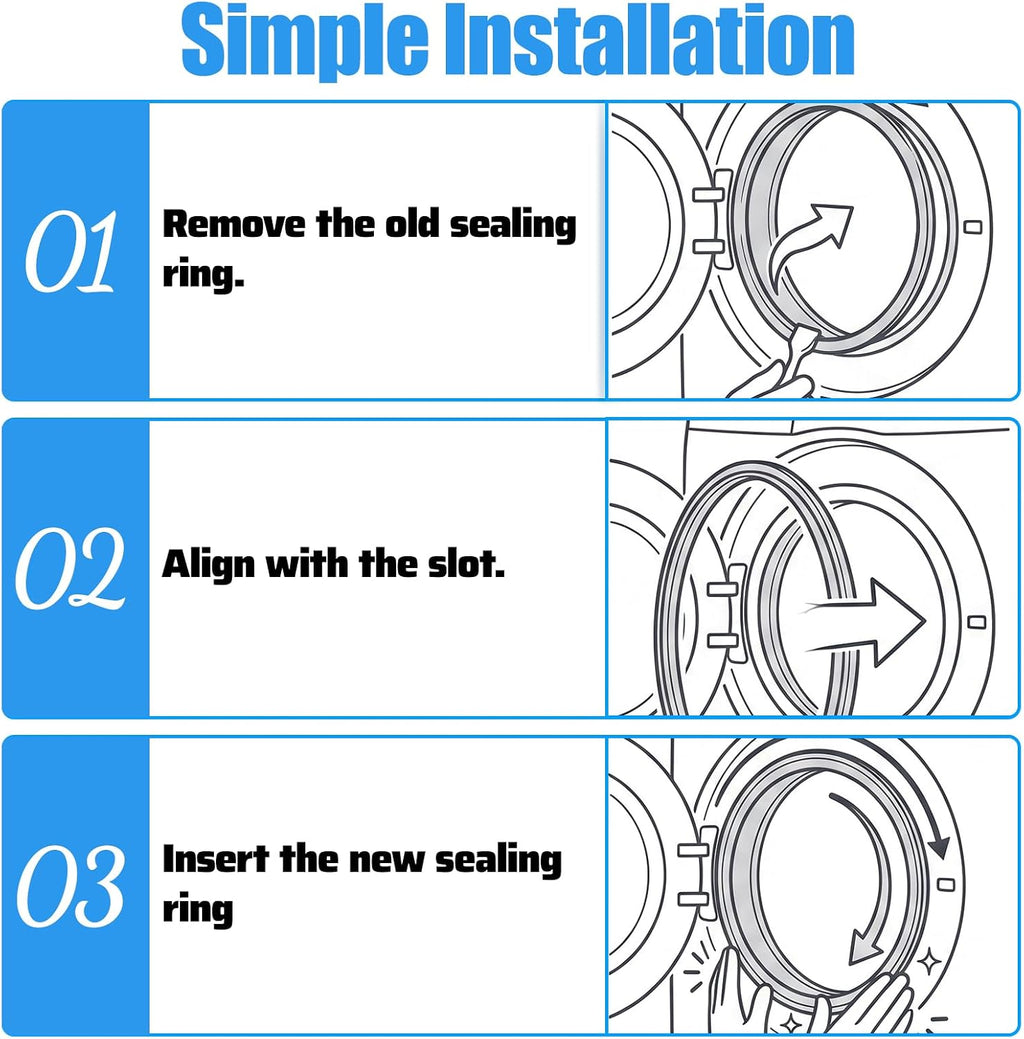 Upgraded MDS62050802 Dryer Door Gasket Seal Compatible with LG Dryer Door Gasket Seal Replacement Parts AP6236845 PS12081609 DLEX8100V DLEX8000W DLEX8100W Gaket for Kenmore 796 Dryer Door Seal Gasket