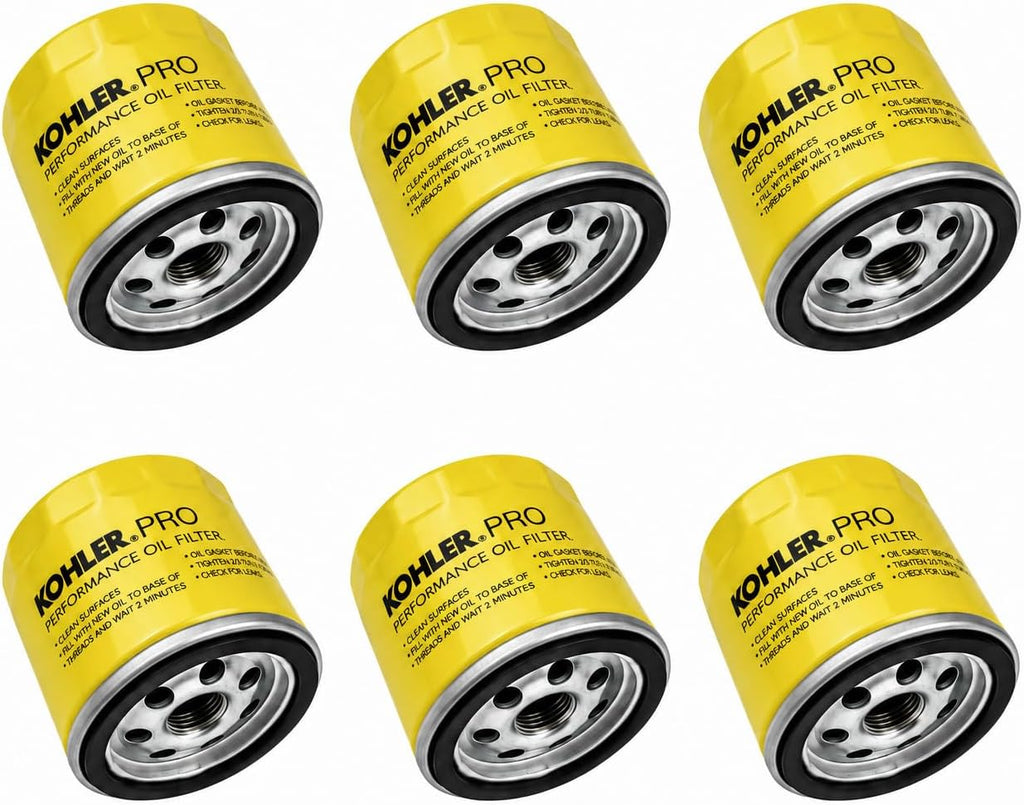KOHLER 52 050 02-S Engine Oil Filter (6 Pack) Extra Capacity For CH11 - CH15, CV11 - CV22, M18 - M20, MV16 - MV20 And K582- 6 pack
