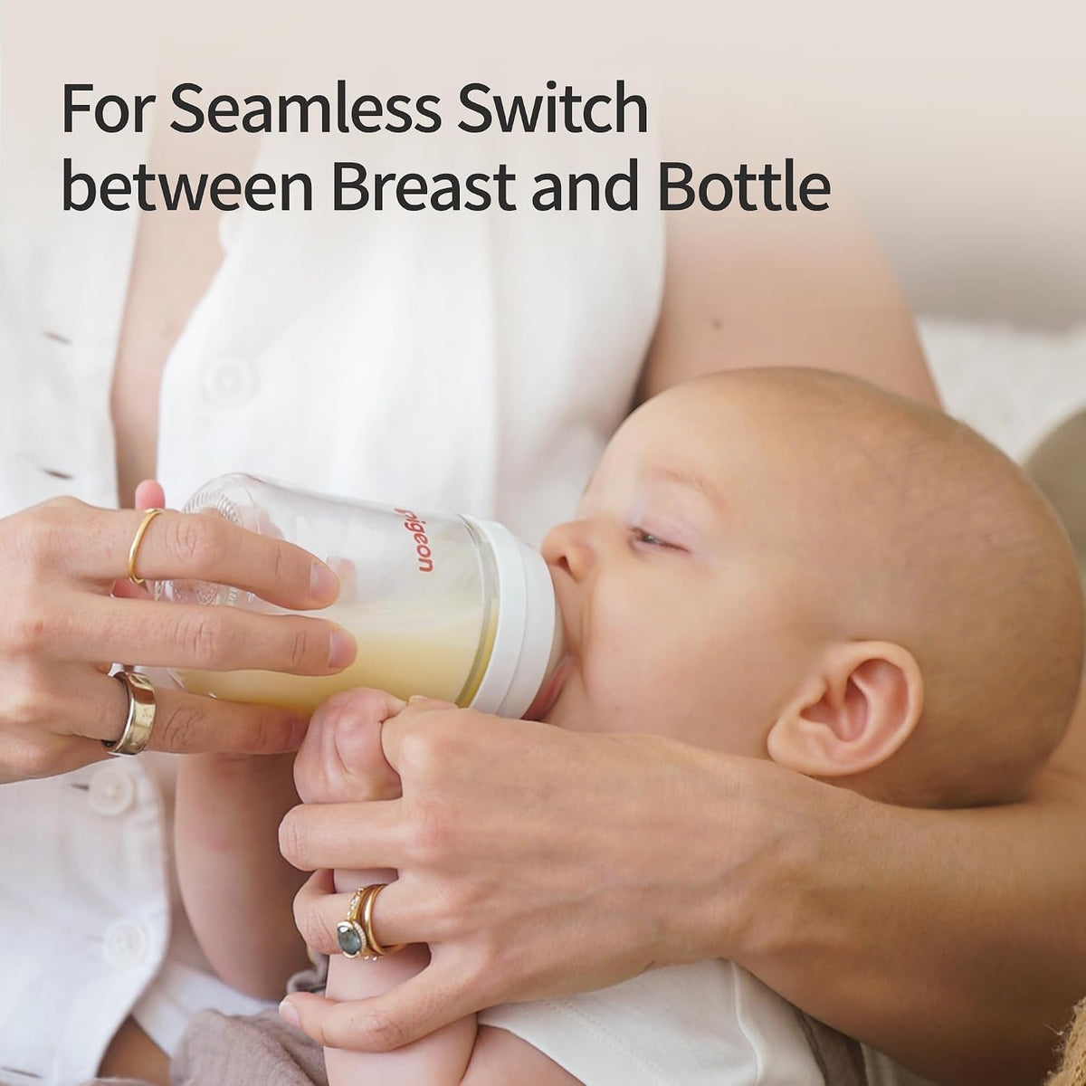 Pigeon Silicone Nipple (LL) with Latch-On Line, 9+ Months, 4 Count