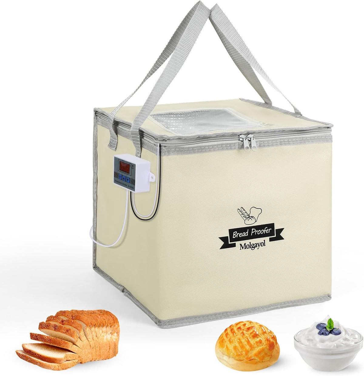 Dough Proofing Box With Precision Temperature Control - Foldable Visible Bread Proofer for Sourdough Starter, Pizza