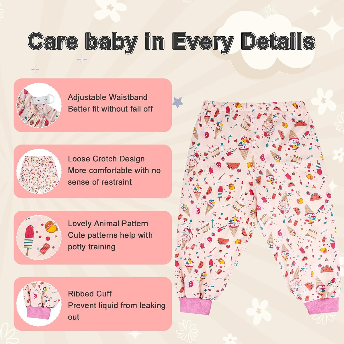 Bedwetting Diaper Pants, Potty Training Nighttime Shorts