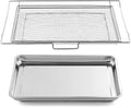 Upgraded LRAL302S Air Fryer Tray Replacement for LG Oven Parts 304 Stainless Steel LG Air Fryer Basket LRAL303S 24.6’’ x 16.1’’ LG Oven Air Fryer Rack Stove Range Oven Parts Oven Shelf 1 Set