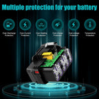 2-Pack 8000mAh High Capacity Replacement for Makita 18V Battery Bl1860B