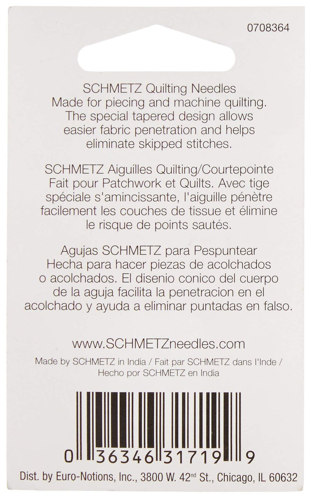 71834 Quilt Machine Needles-Size 14/90 5/Pkg
