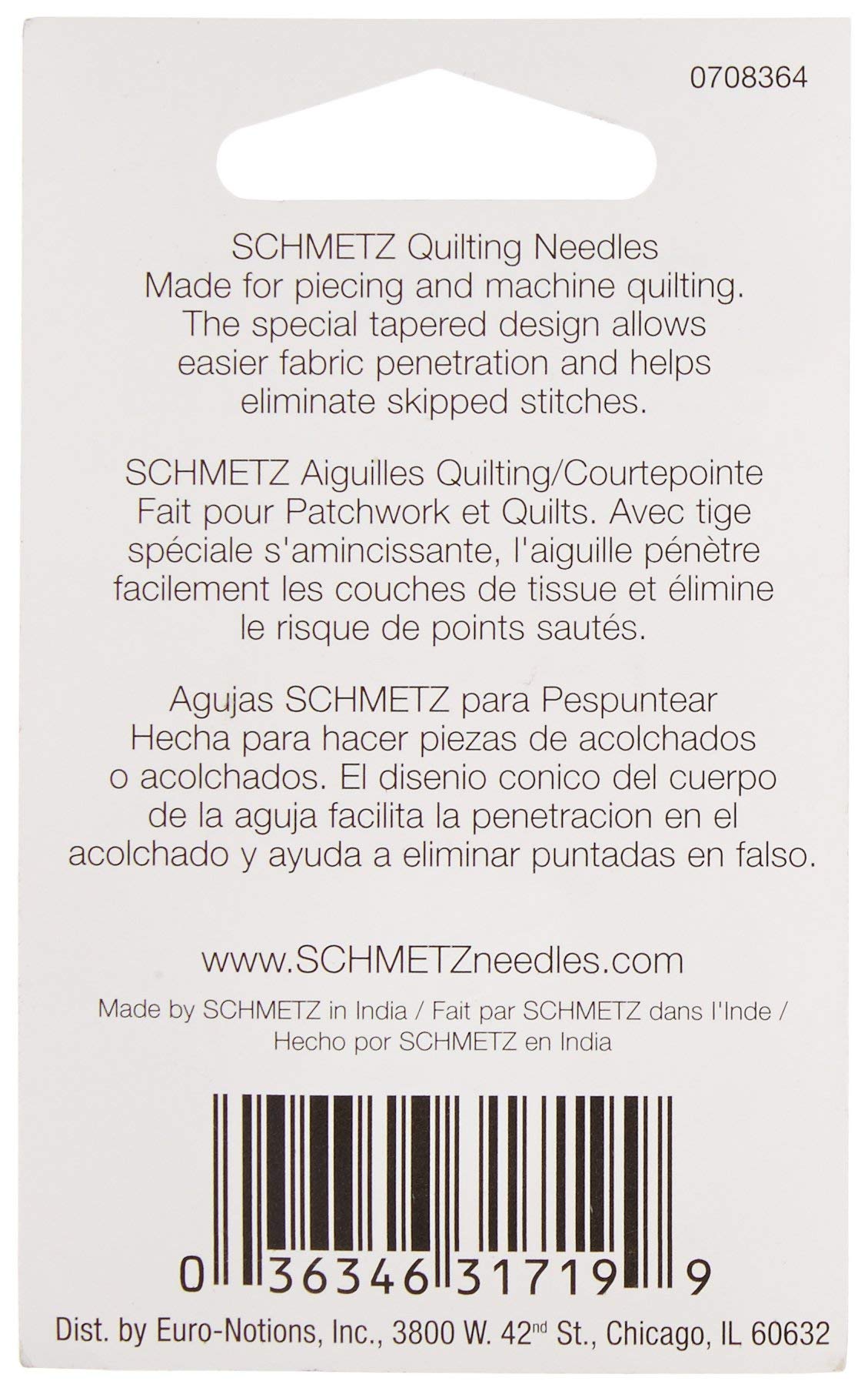 71834 Quilt Machine Needles-Size 14/90 5/Pkg