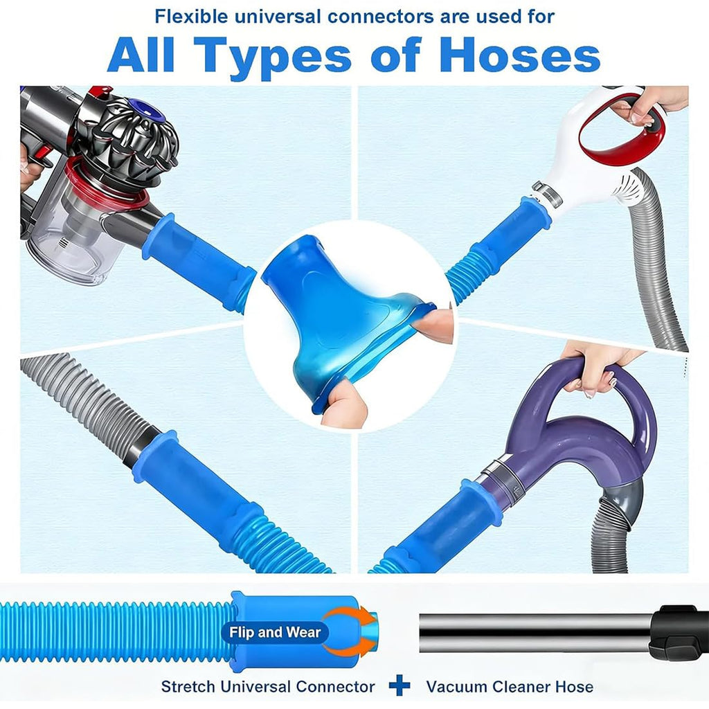 Dryer Lint Vac Attachment Compatible with All Vacuum Cleaner, 2026 Upgraded Universal Dryer Vacuum Hose Attachment, Dryer Vent Cleaner Kit, Quickly Cleaning Tools for Clogged Ducts & Lint Removal