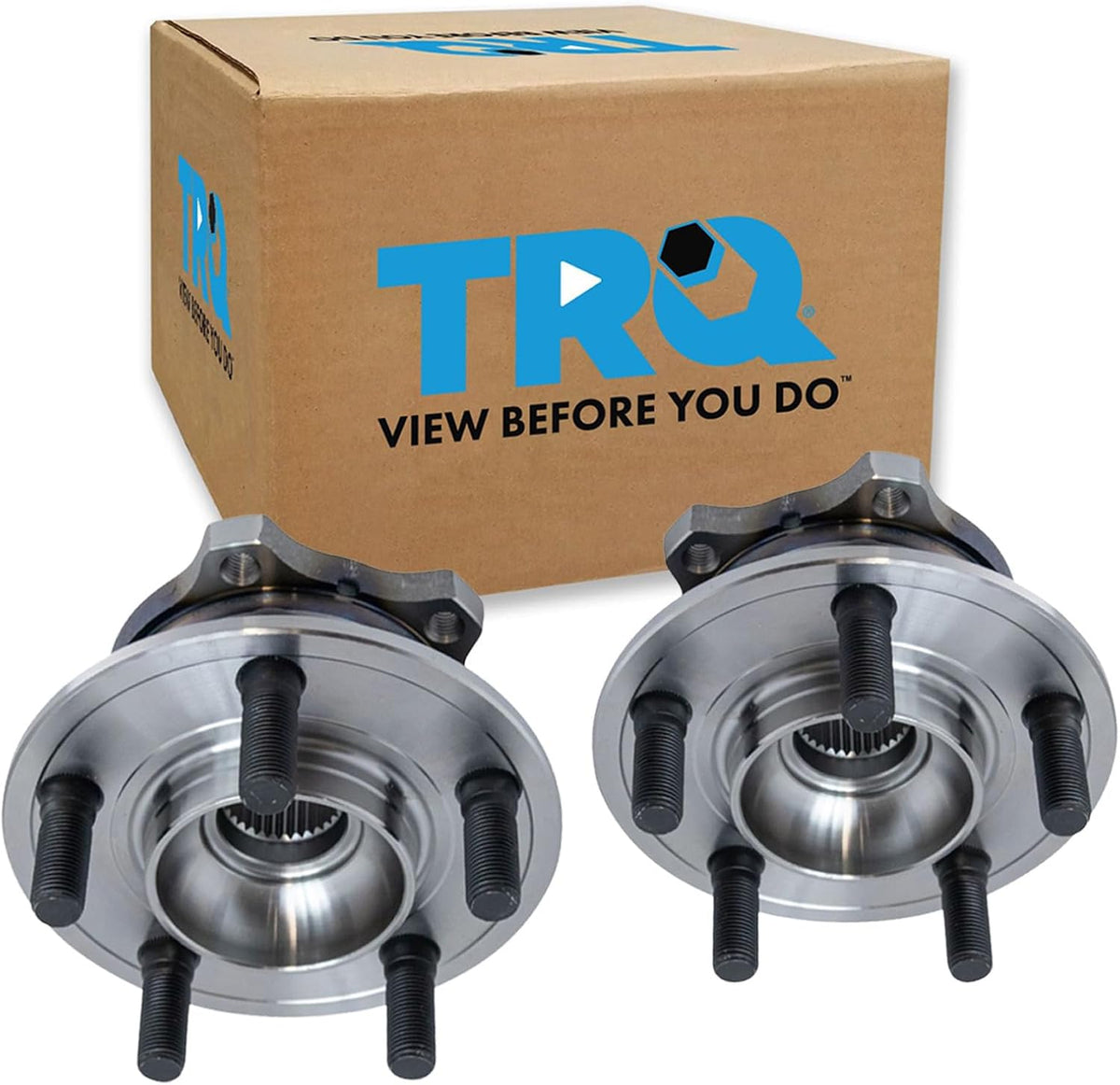 TRQ Rear Driver and Passenger Side Wheel Bearing and Hub Assembly Set 2