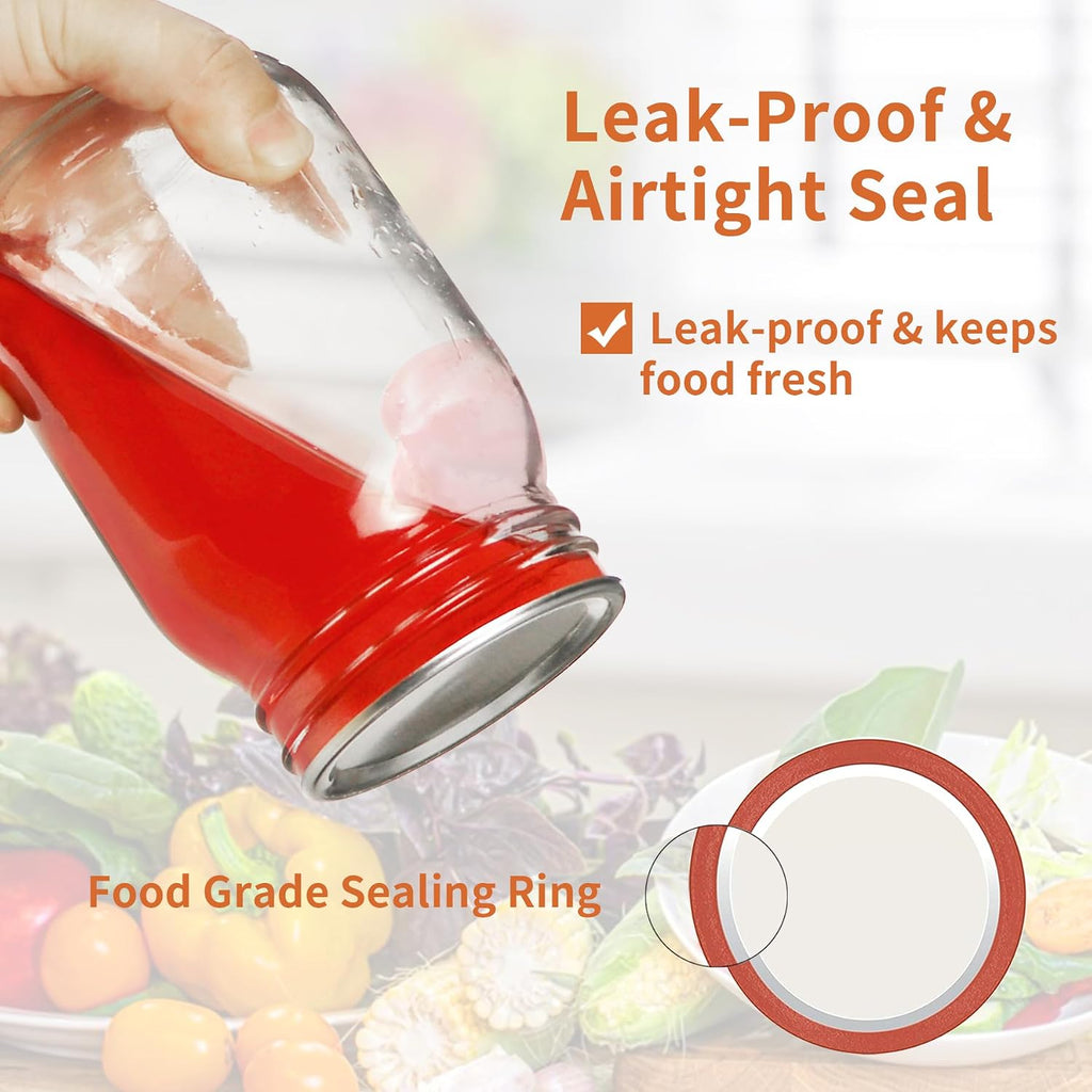 70MM 220 Pcs Regular Mouth Mason Jar Lids Split-Type Silicone