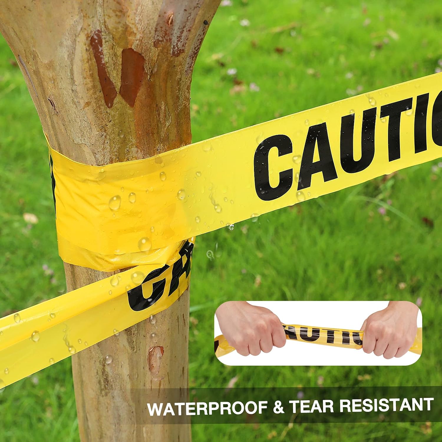 Caution Tape Roll, 3" x 1000ft, Do Not Enter Tape, 2 Pack | Durable PE Film, Fade & Tear Resistant, Easy Cut Design