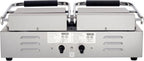 Commercial Panini Sandwich Grill Grooved Top w/Smooth Bottom Plate