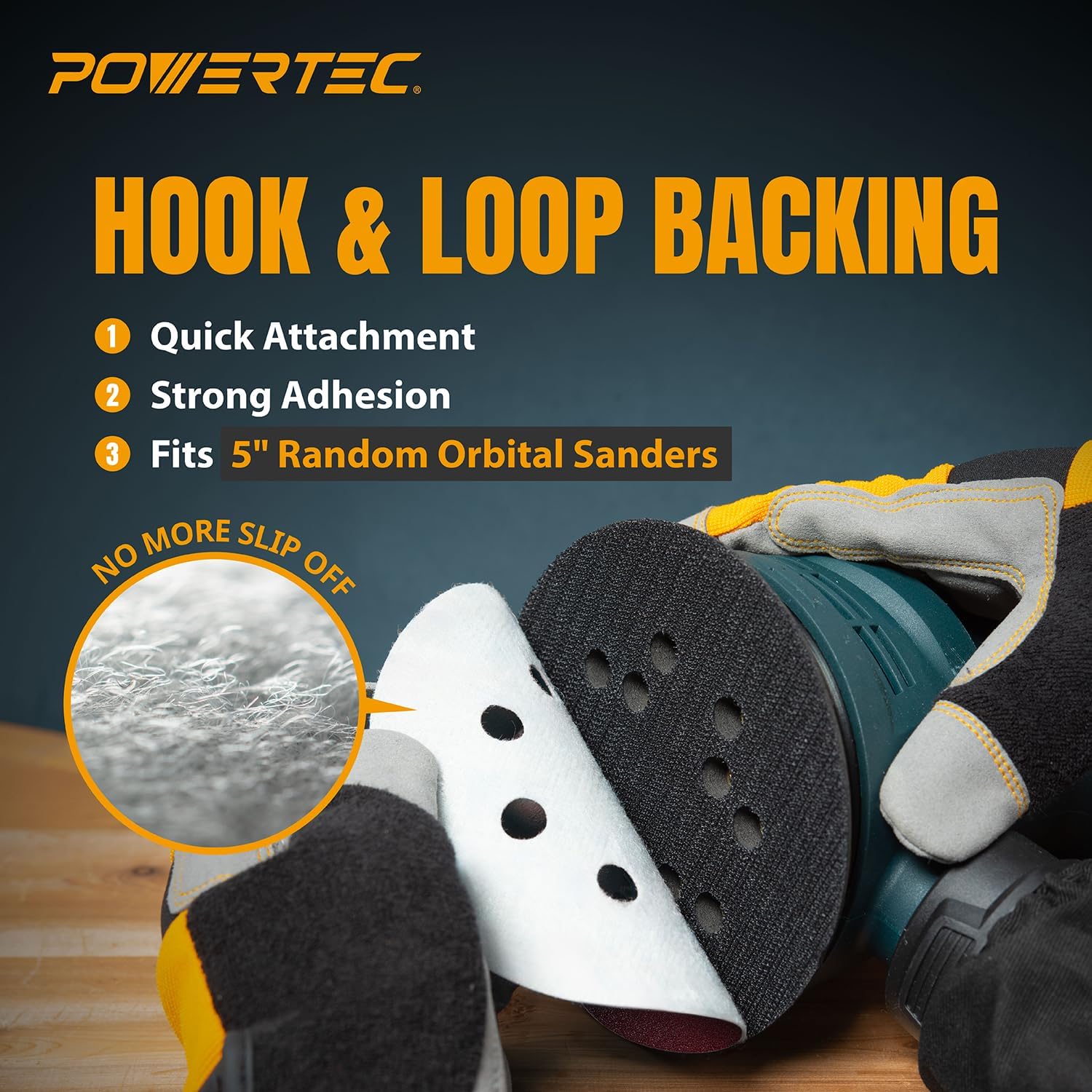 50PK, 40 Grits, Sanding Discs 5 Inch - Hook and Loop, 5 Inch 8 Hole Aluminum Oxide Sandpaper Discs, Woodworking