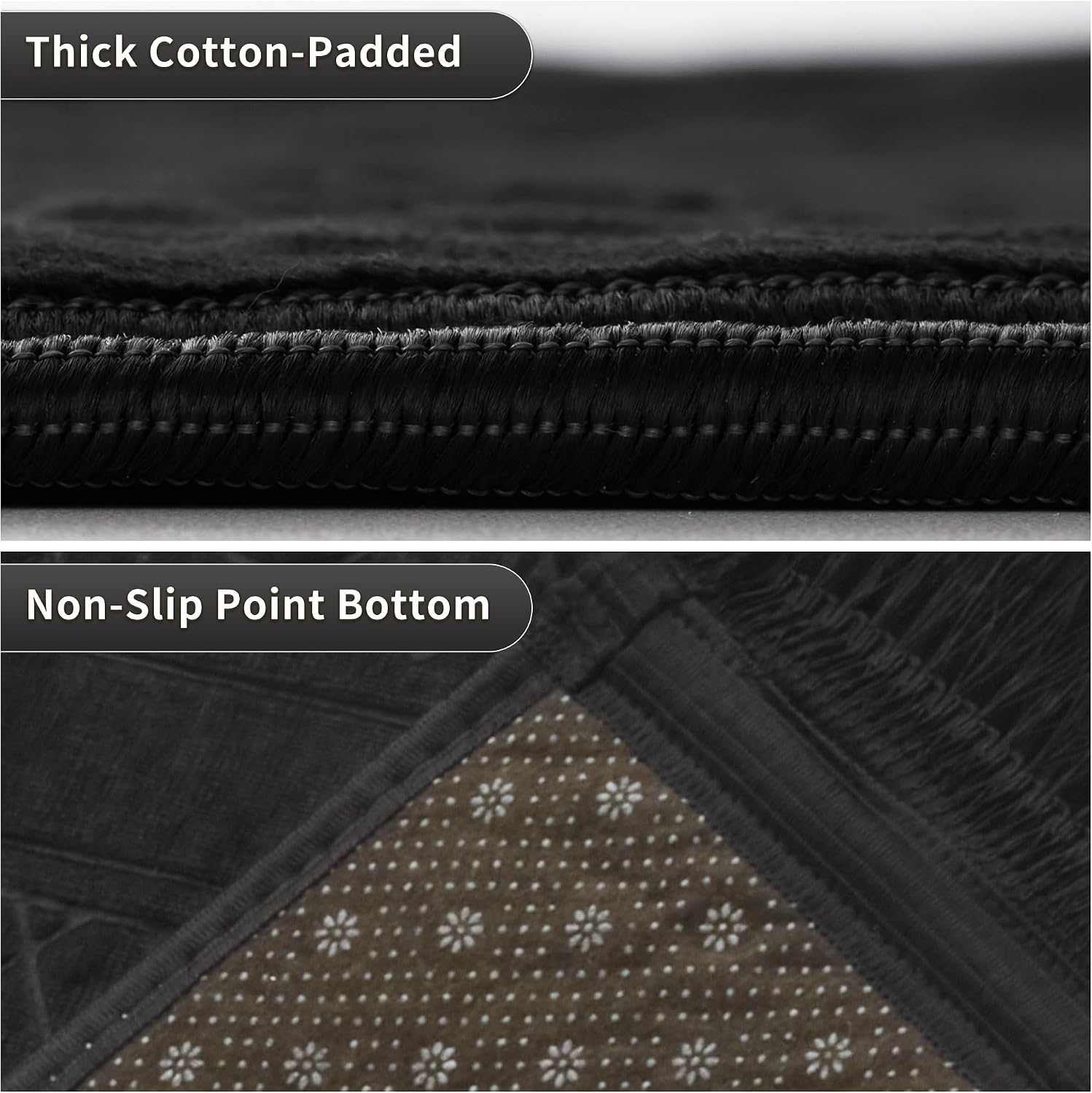 Muslim Prayer Rug with Tasbih Prayer Beads, Soft Large Prayer Matt Islam, Padded Islamic Prayer Mat Thick for Men and