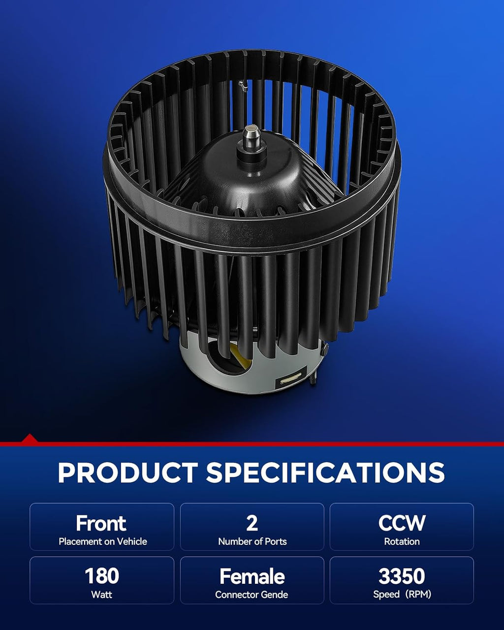 KAX 700242 Blower Motor for Cobalt 2005-2010, HHR 2006-2011, Ion 2003-2007