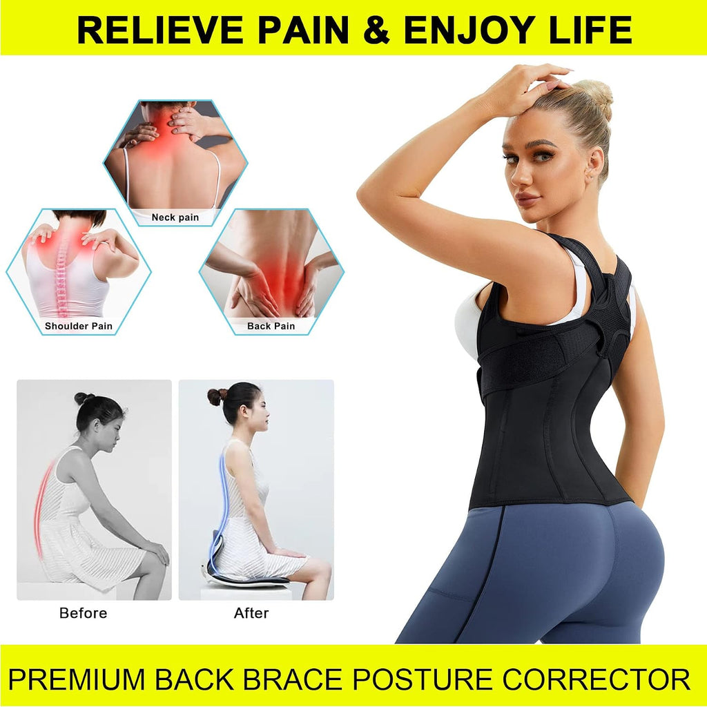 Back Brace For Women Waist Trainer Adjustable Posture Corrector