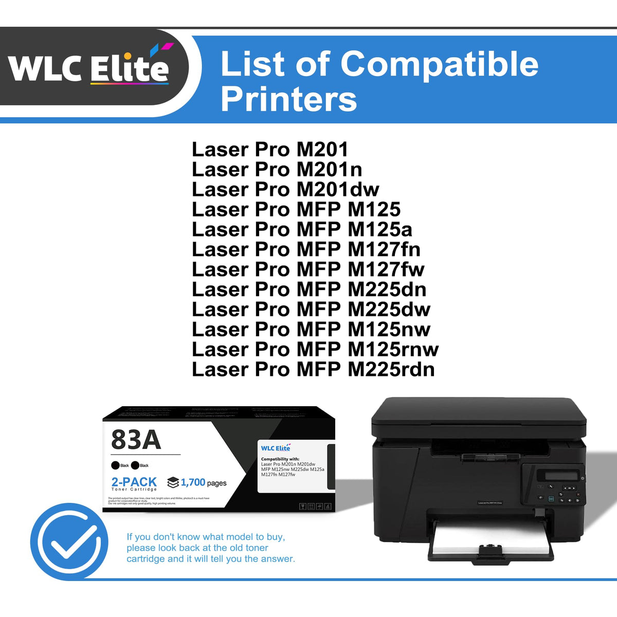 83A Black Toner Cartridge 2-Pack Replacement for HP 83A CF283A Toner