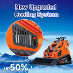 Mini Skid Steer Loader 23HP Dual-Cylinder Track Loader with Bucket