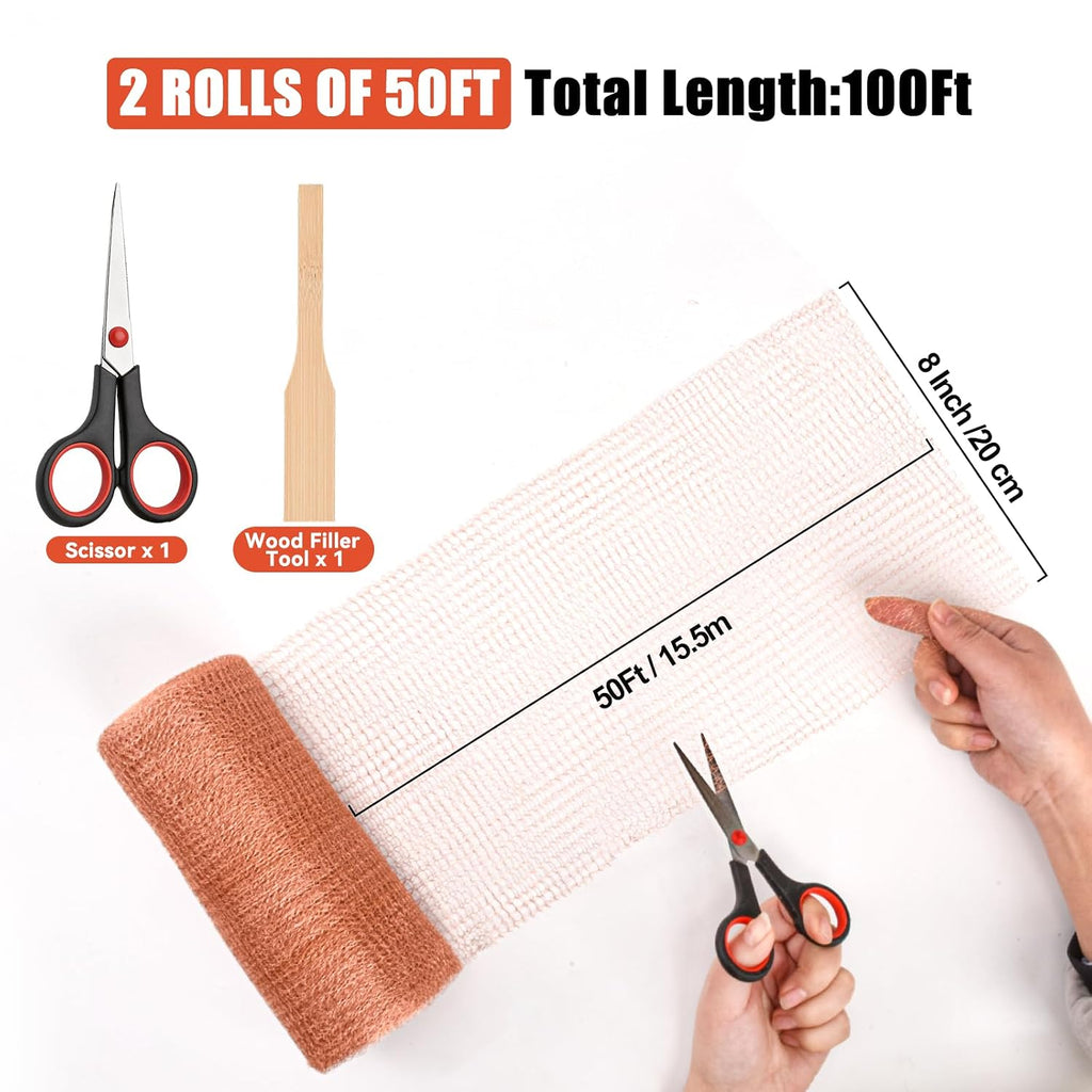 8" x100ft Pure Copper Mesh Rodent Control, Hole Filler for Mice & Rats | Ideal For Slug, Snail, And Mice Control.