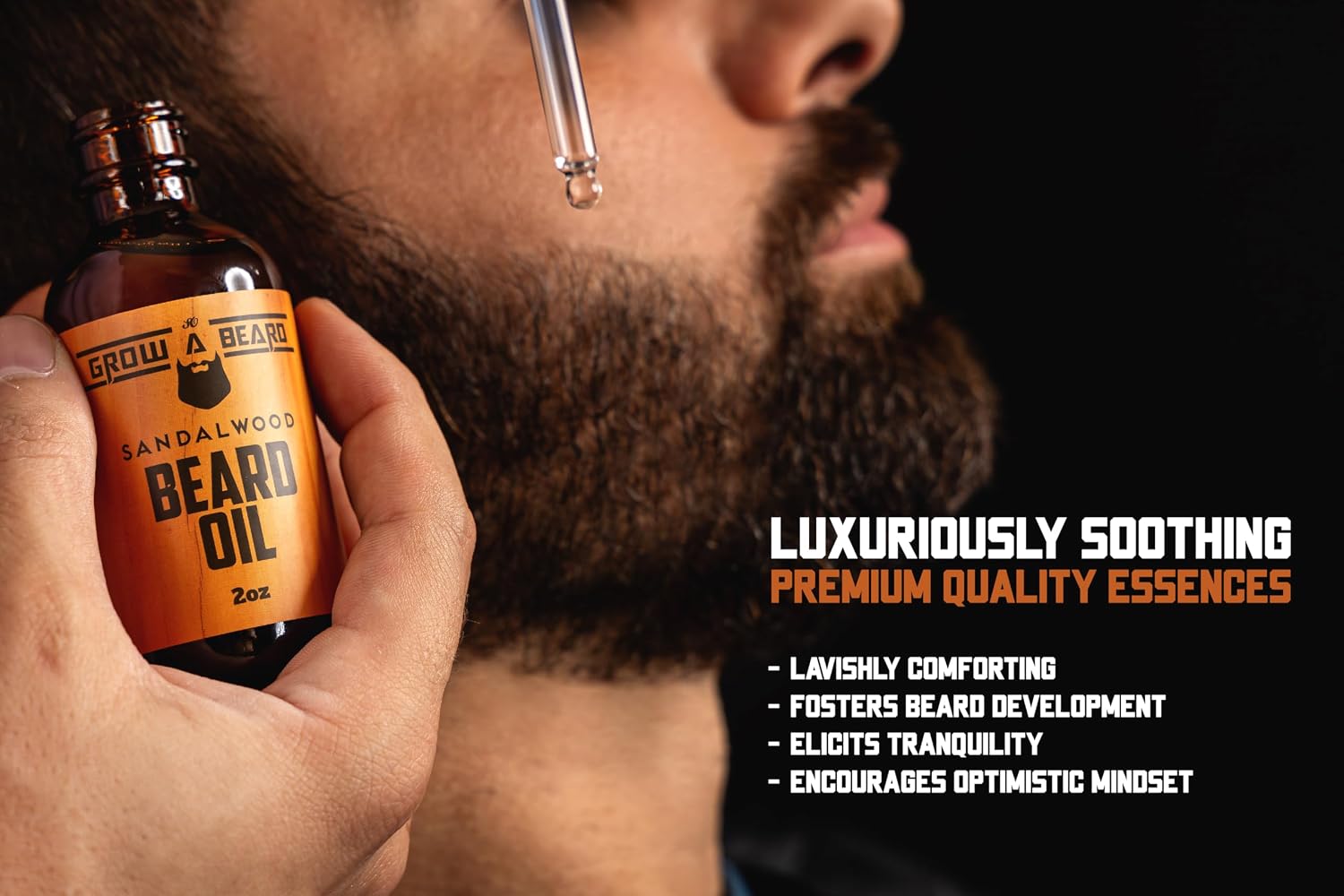 Beard Oil and Balm Set for Men - All-Natural Sandalwood & Citrus Scent, For Beard Growth and Care (2 Pack of 2 oz)