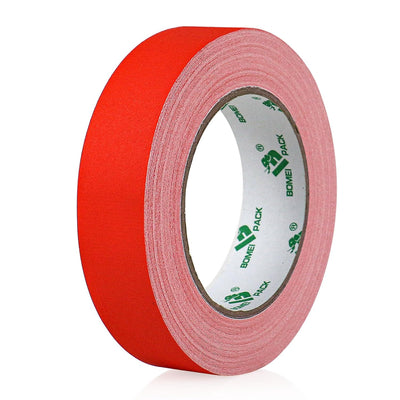 Red Gaffer Tape, Matte Non-Reflective, 1inch x 30yds No Residue Hand Tear Self-Adhesive Gaffer Tape for Labeling