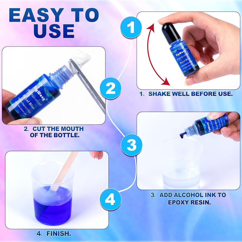 Epoxy Resin Pigment - 16 Colors Translucent Resin Colorant, Highly Concentrated Resin Dye for DIY Jewelry Making, AB