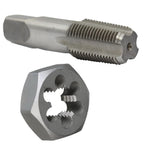 Drill America 1/2" NPT Pipe Tap and Die Kit, Carbon Steel Pipe Tap and Pipe Die - Hex Shape, POUT Series
