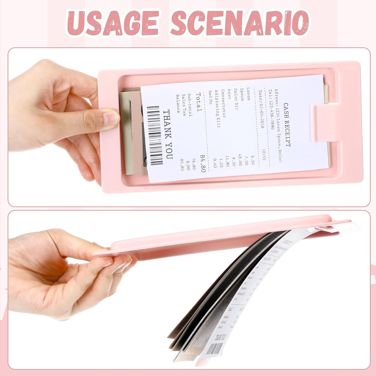 32 Pack Check Holders Check Presenters for Restaurant Plastic Guest Receipt Tip Trays Bill Credit Card Holder