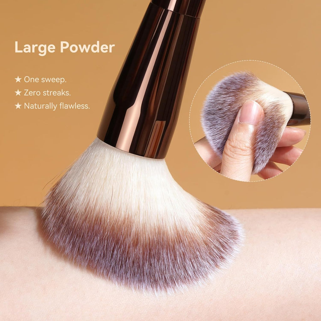 4 PCS Foundation Makeup Brush Set Double-ended Kabuki Contour Brush for Liquid Powder Concealer Cream Cosmetics