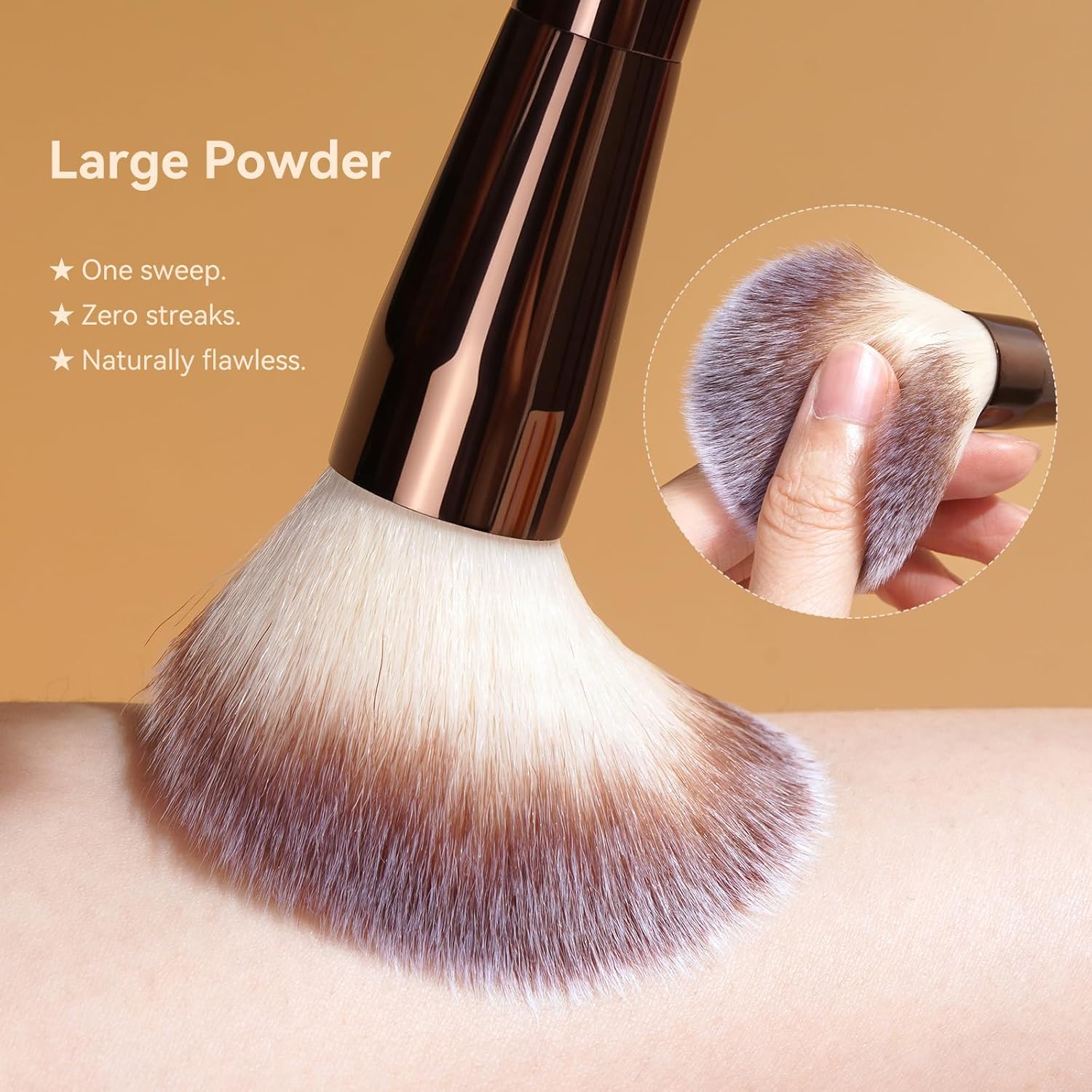 4 PCS Foundation Makeup Brush Set Double-ended Kabuki Contour Brush for Liquid Powder Concealer Cream Cosmetics