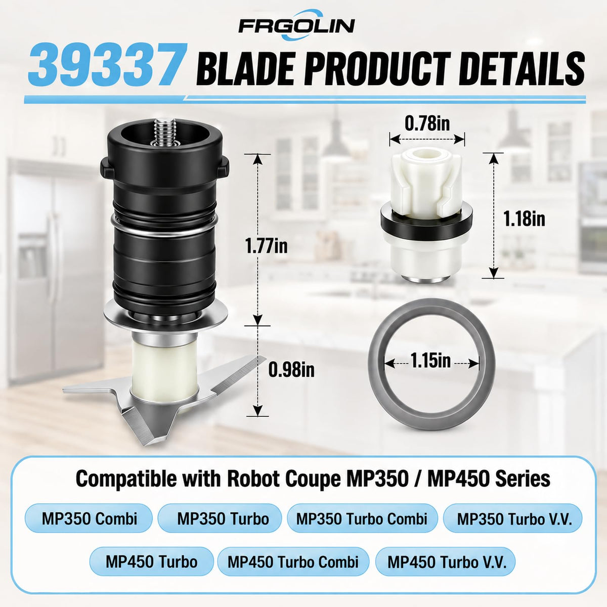 Blade Assembly 39337 Replacement Parts for Robot Coupe MP350 MP450