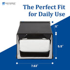 H3001BKC Countertop Napkin Dispenser, 7 5/8w x 11d x 5 1/2h, Capacity: 300 Napkins, Black