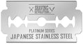 Double Edge Razor Blades - 50 Count | Platinum Japanese Stainless Steel - Smooth, Precise & Clean Shave - Fits