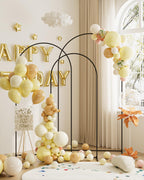 Wedding Arch, Metal Arch Backdrop Stand, Black, 7.2FT, 6.6FT, 6FT