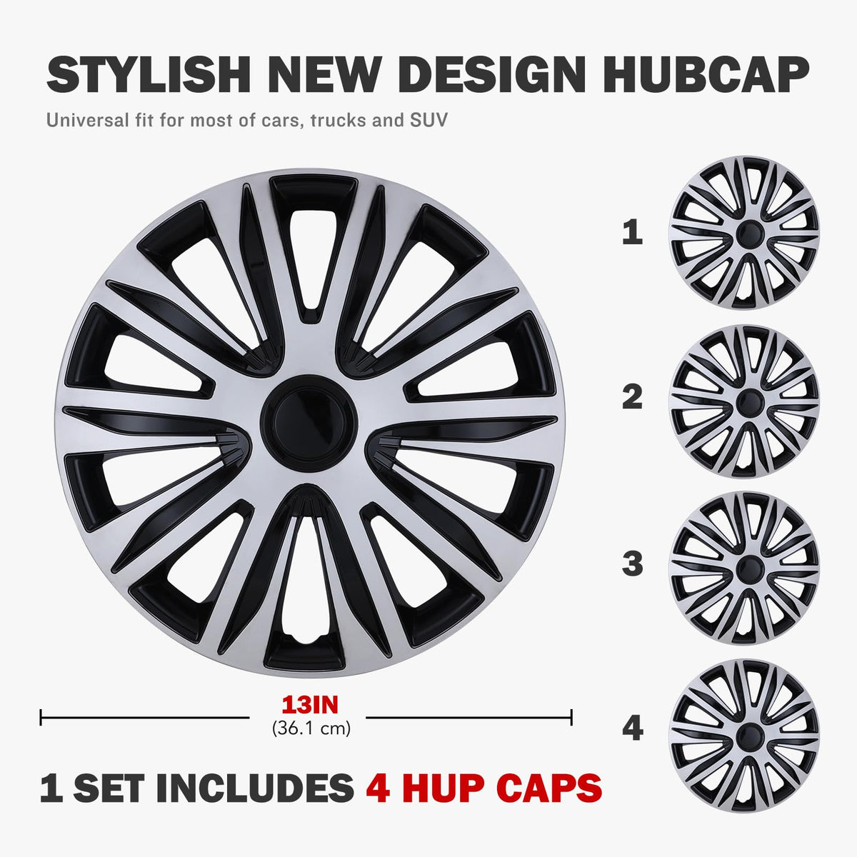 13 Inches Wheel Rim Cover Hubcaps, Hubcap Wheel Cover Replacement