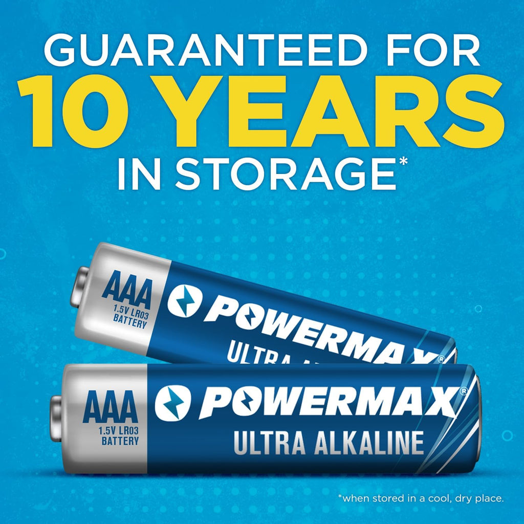 48-Count Triple AAA Batteries, Ultra Long Lasting Alkaline Battery for Home and Office, 10-Year Shelf Life
