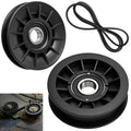 756-05024 V Idler Pulley & 756-05032 Flat Idler Pulley & 754-05027 (1/2" X 91") Tractor Drive Belt Compatible with Cub Cadet Mtd Gt50 Gt54 Lt42 Gt Xt1 Xt2 Zt1 Zt2