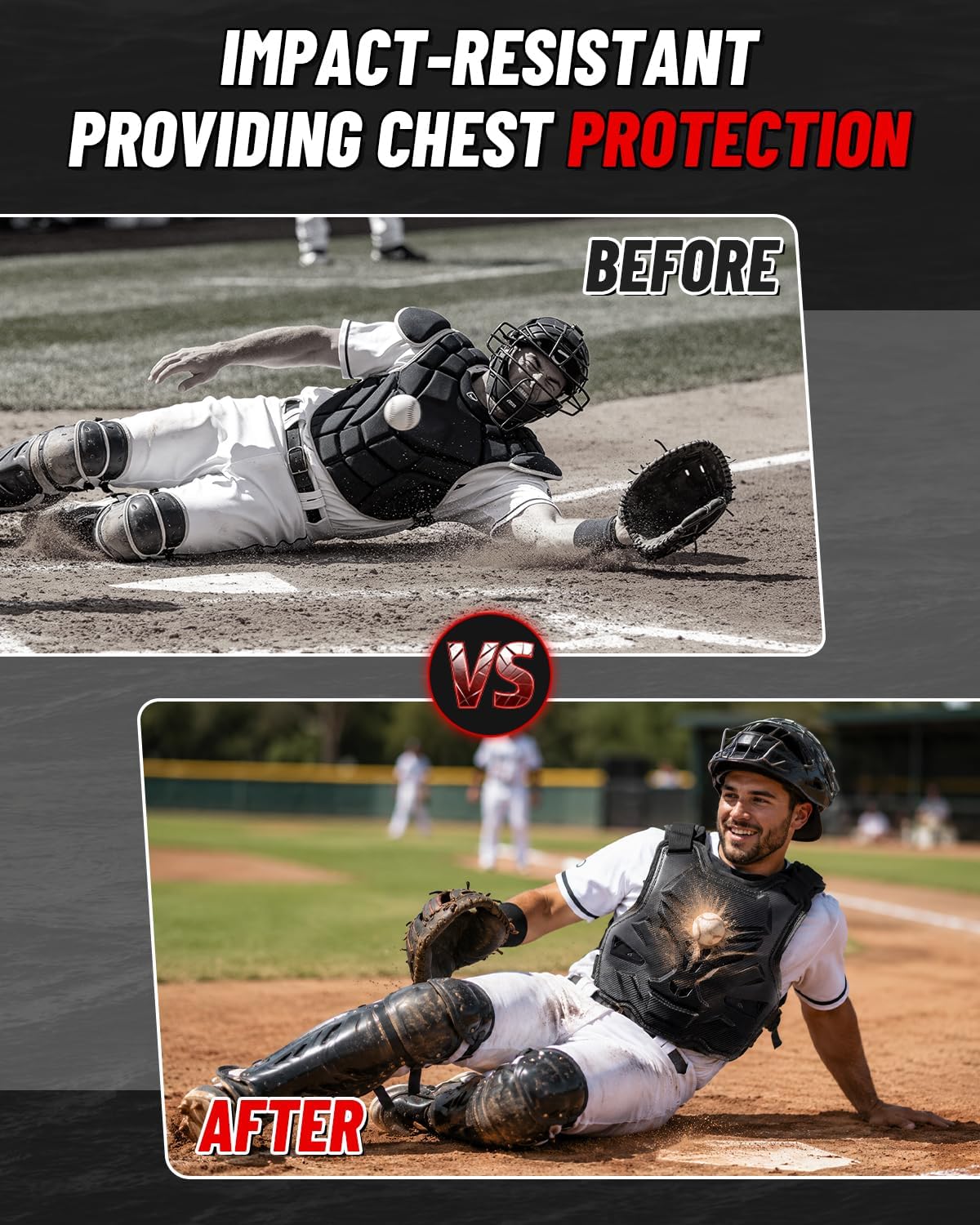 Adult Chest Protector, Upgraded Lightweight Dirt Bike Body Armor with Adjustable Straps, Impact Resistant Motorcycle