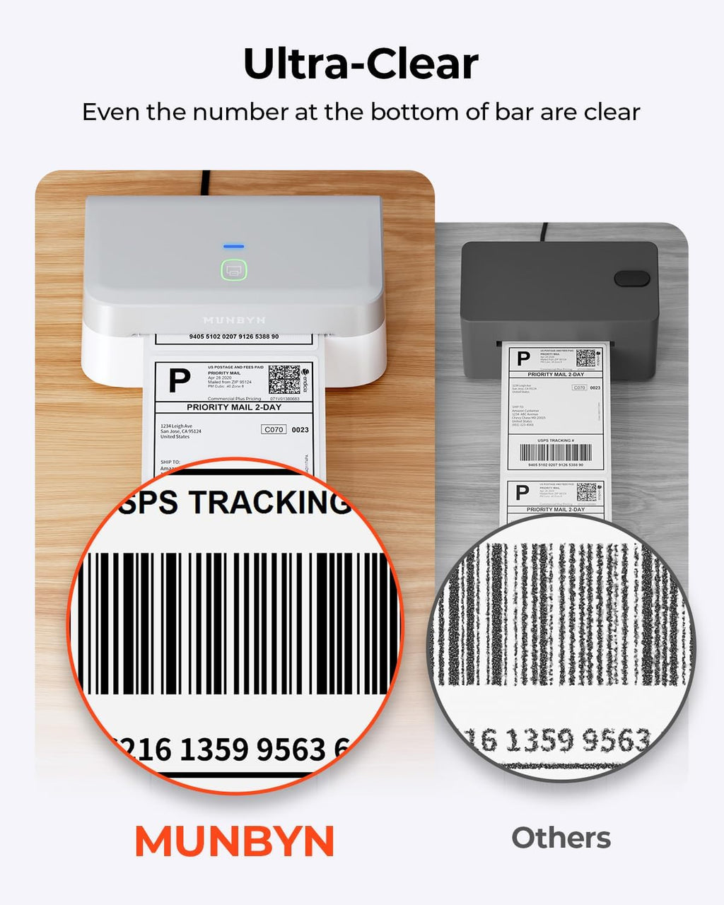 Bluetooth Thermal Label Printer, Wireless 4x6 Shipping Label Printer | Work for Small Business, Compatible with
