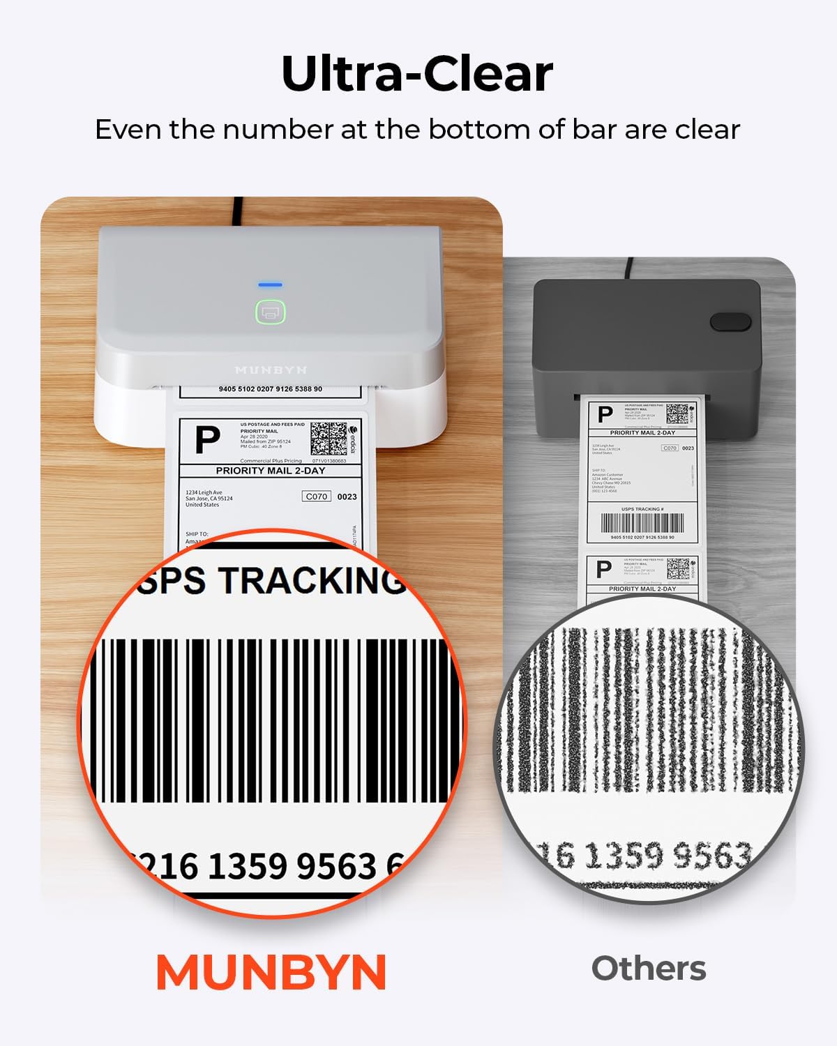 Bluetooth Thermal Label Printer, Wireless 4x6 Shipping Label Printer | Work for Small Business, Compatible with
