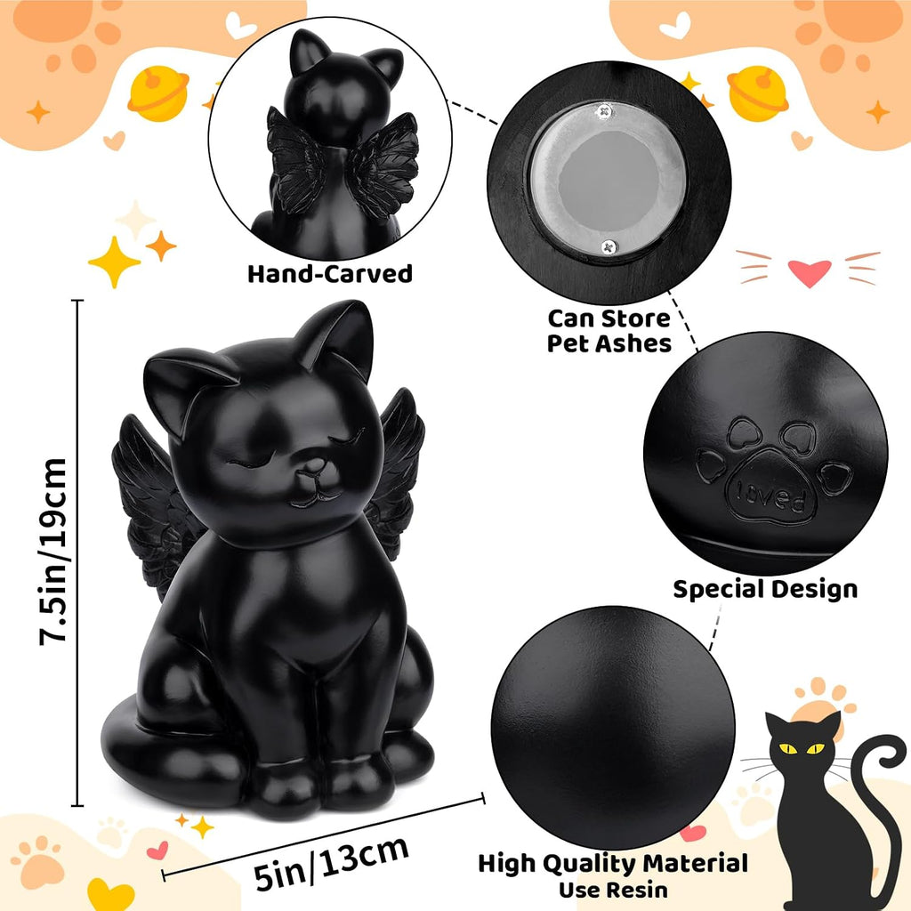 Black Cat Urn, Pet Urn for Cat Ashes