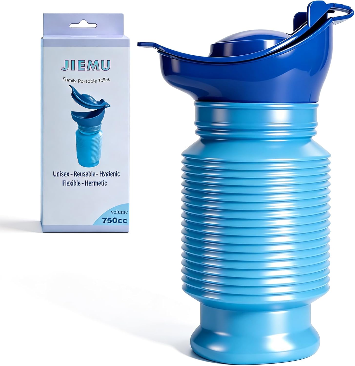 Scalable Emergency Urinal, 750ml Portable Toilet for Car, Portable Mini Outdoor Camping Travel Shrinkable Personal