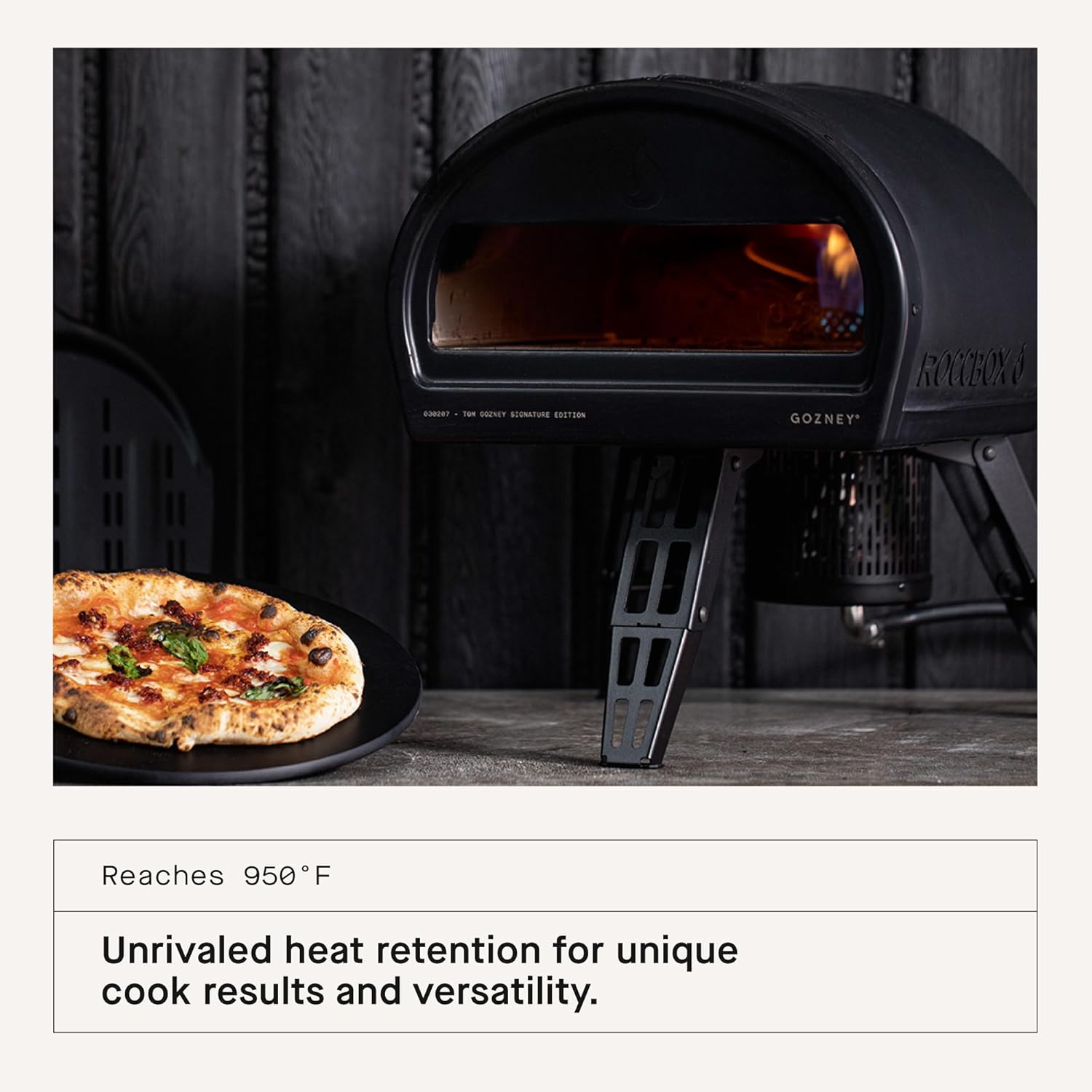 Roccbox Outdoor Pizza Oven, Portable, Gas & Wood Fired - Black
