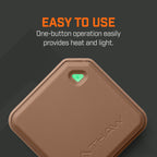 USB-C Rechargeable Mini Hand Warmer with LED Light - Mocha