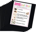 (10) 12" x 12" Sheets - Oracal 651 Glossy Black Adhesive Craft Vinyl for Cricut, Silhouette, Cameo, Craft Cutters