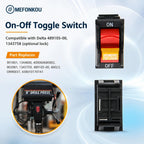 MEFONKOU SW7B On-Off Toggle Switch 2 Prong for Table Saws (2/Pack)