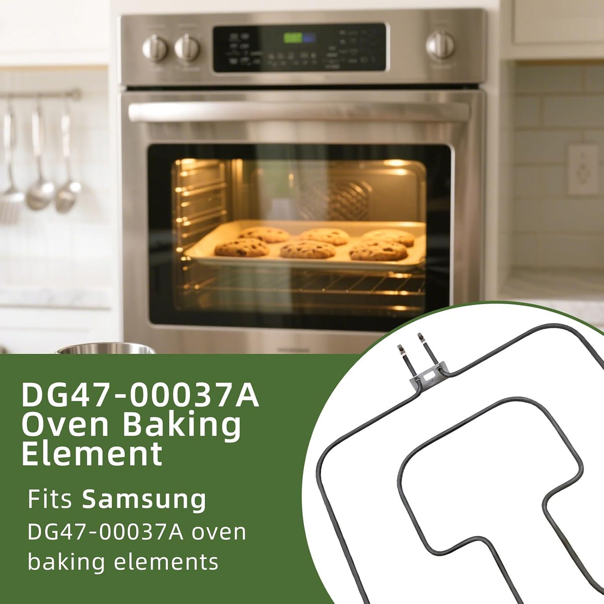 DG47-00037A AP4342874 Broil Element Fits for Samsung DG47-00037A Oven Baking Element Replacement 2087536 AP4342874 PS4240835 EAP4240835 (Black 1pc)