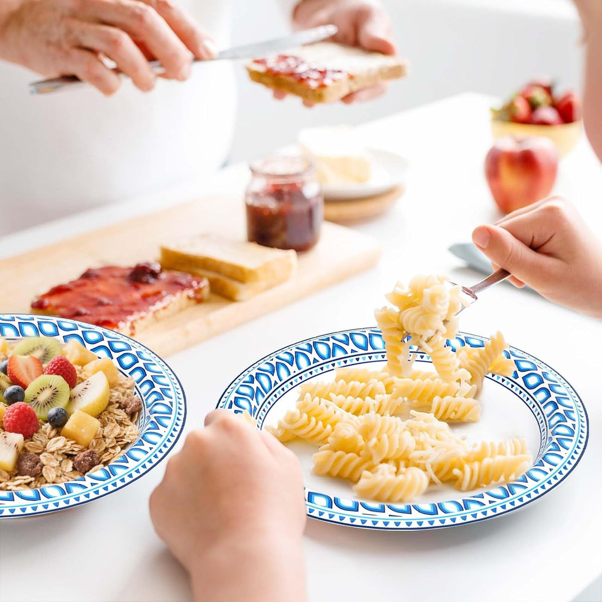 8.5 Inch 280 Count Paper Plates Heavy Duty Disposable Plates Blue
