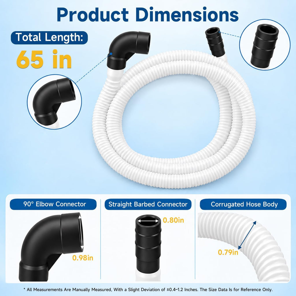 Dishwasher Drain Loop Hose Compatible With Whirlpool WPW10545278 W10137608