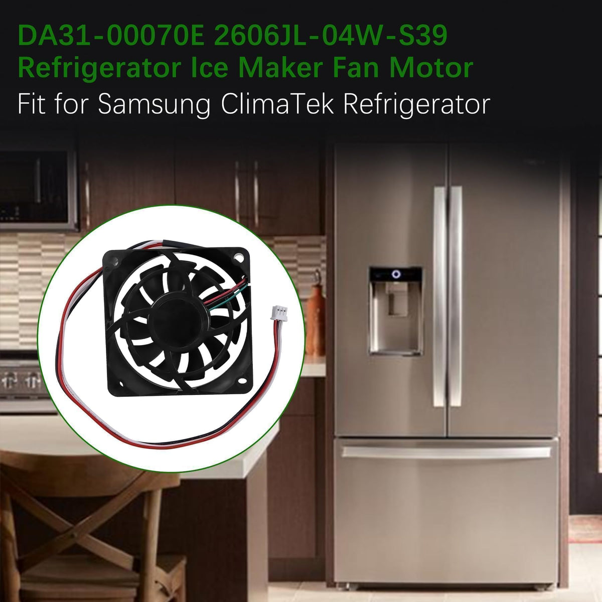 DA31-00070E U66R12MS1AB-52K09 Refrigerator Ice Maker Fan Motor
