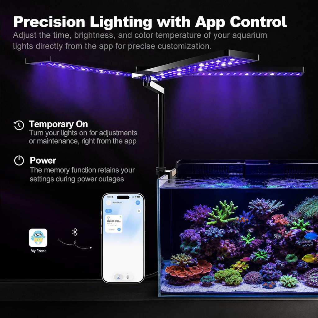 Solo Series Nano Aquarium Light for Saltwater and Reef Coral Tanks